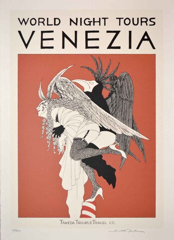 VENEZIA, Italy (Limited Edition Signed Lithograph) by Takeda, Hideo, Lithograph