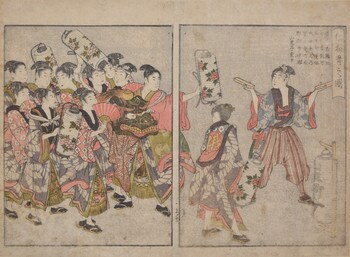 Niwaka Festival (Niwaka no zu) by Utamaro, Woodblock Print
