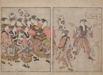 Niwaka Festival (Niwaka no zu) by Utamaro, Woodblock Print