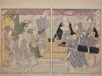 Lantern Festival (Toro no zu) by Utamaro, Woodblock Print