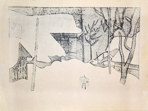 Winter in Aizu 70' (8) by Saito, Kiyoshi, Woodblock Print