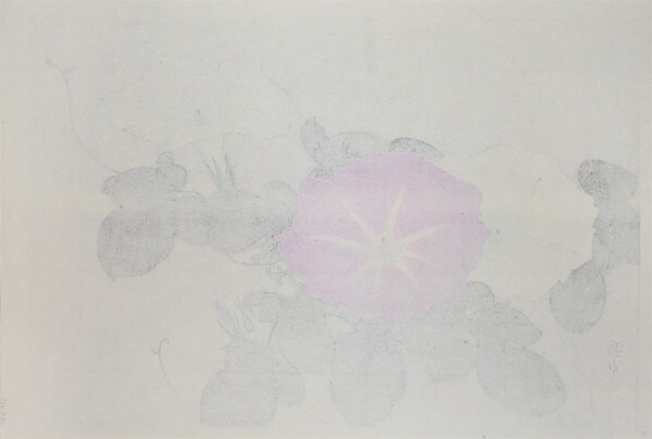Morning Glories by Ide, Gakusui, Woodblock Print