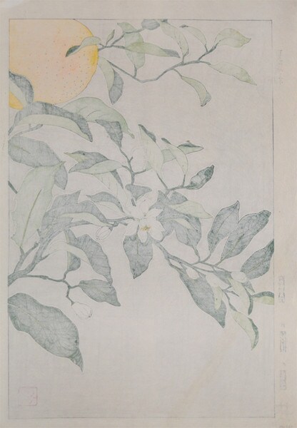 Summer Orange by Kuzuhara, Teru, Woodblock Print