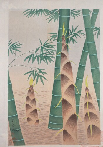 Bamboo Grove by Bakufu, Woodblock Print