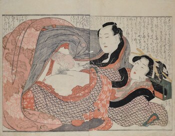Wishing to Run Away by Hokusai, Woodblock Print