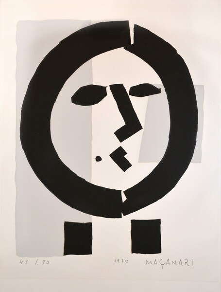 Untitled Face by Murai, Masanari, Woodblock Print