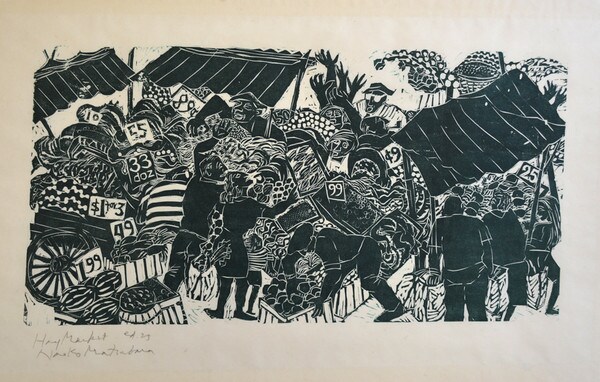 Haymarket by Matsubara, Naoko, Woodblock Print