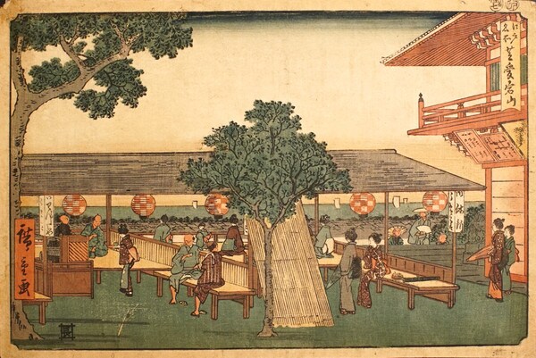 Mt. Atago in Shiba by Hiroshige, Woodblock Print