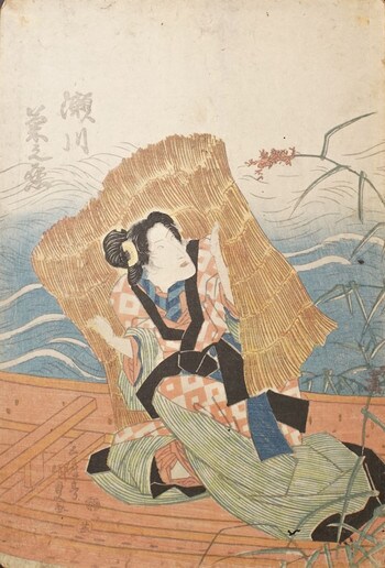 Kabuki Actor Segawa Kikunojo by Kunisada, Woodblock Print
