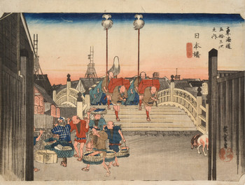 Nihonbashi by Hiroshige, Woodblock Print