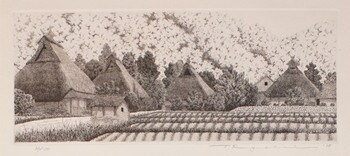Miyama Village No. 2 by Tanaka, Ryohei, Etching