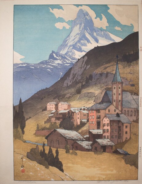 Matterhorn by Yoshida, Hiroshi, Woodblock Print