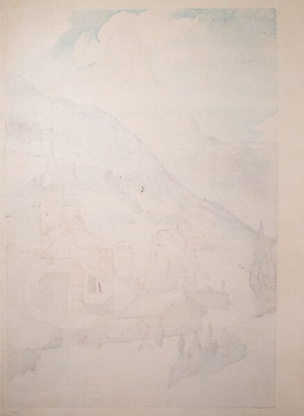 Matterhorn by Yoshida, Hiroshi, Woodblock Print