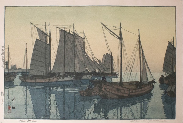 New Moon by Yoshida, Hiroshi, Woodblock Print