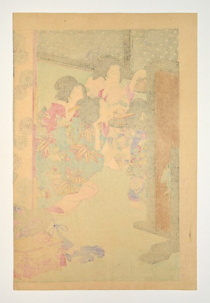 The Banquet at the Koshida Palace by Yoshitoshi, Woodblock Print