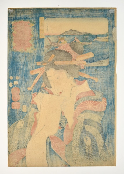 Jellyfish from Bizen by Kuniyoshi, Woodblock Print
