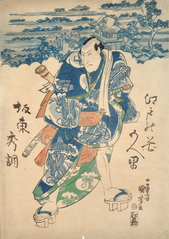 Kabuki Actor Bando Shucho by Kuniyoshi, Woodblock Print