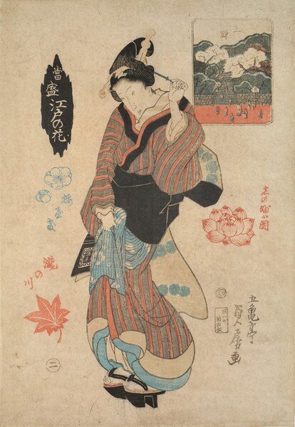 Ueno by Sadafusa, Woodblock Print