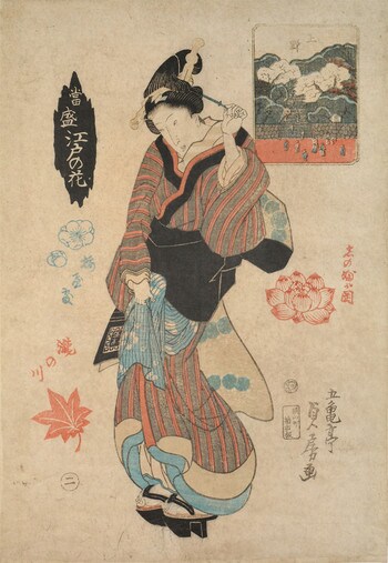 Ueno by Sadafusa, Woodblock Print