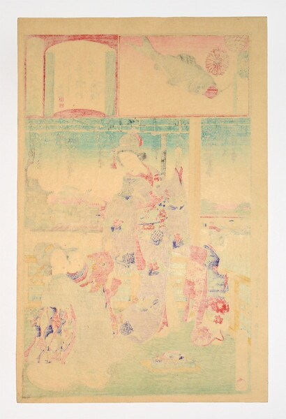 May: Carp Streamer by Nobukazu, Woodblock Print