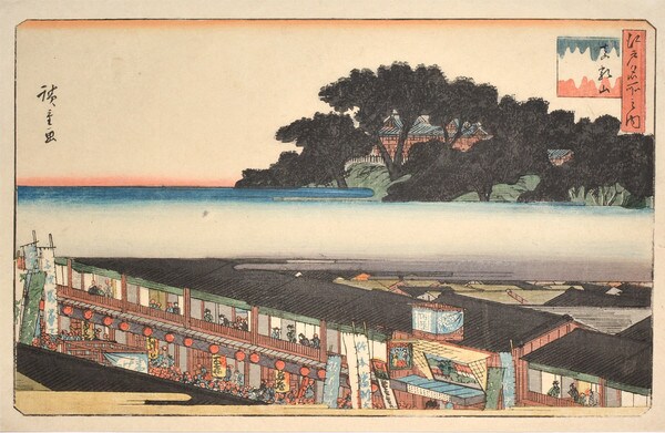 Matsuchiyama by Hiroshige, Woodblock Print