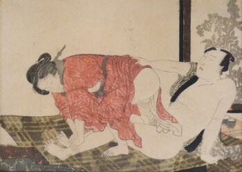 After Sake by Eisen, Woodblock Print