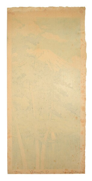 Lake Kawaguchi by Hasui, Woodblock Print