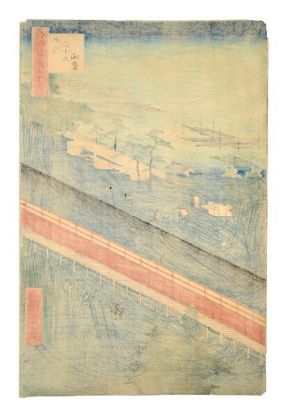 Sanjusangendo in Fukagawa by Hiroshige, Woodblock Print