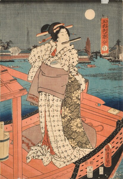 White by Toyokuni III, Woodblock Print