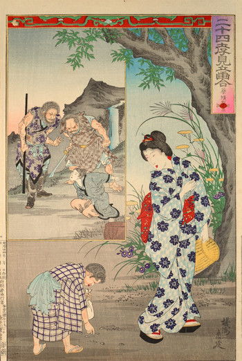 Sai Jun (Cai Shun) by Chikanobu, Woodblock Print