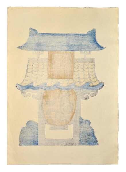 Temple Gate by Mori, Yoshitoshi, Woodblock Print