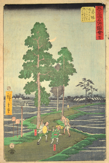 Akasaka by Hiroshige, Woodblock Print