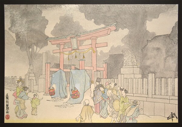 Tsumashina Shrine by Yamaguchi, Keisuke (OZ), Painting