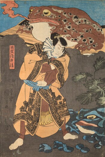 Tenjiku Tokubei by Kuniyoshi, Woodblock Print