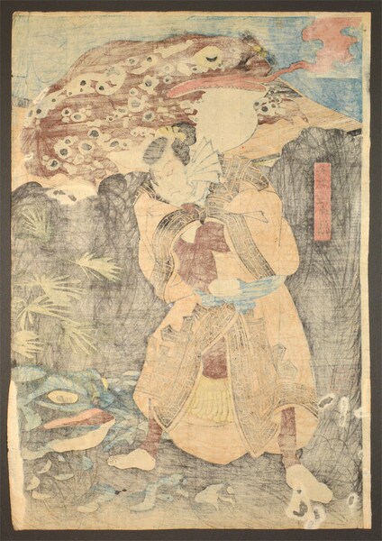 Tenjiku Tokubei by Kuniyoshi, Woodblock Print