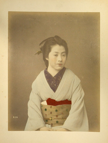 Portrait of Seated Japanese Woman by Unsigned / Unknown Artist, Photography