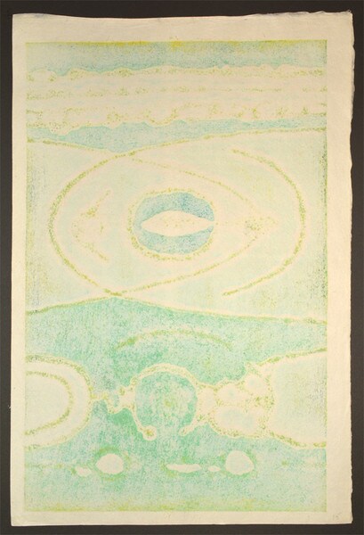 Seaside by Yoshida, Toshi, Woodblock Print