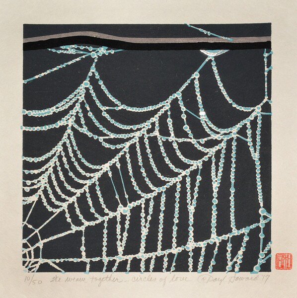 We weave together...circles of love by Howard, Daryl, Woodblock Print