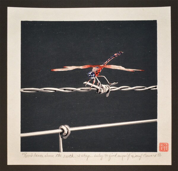 I dance above the Earth...I stop...only to find myself by Howard, Daryl, Woodblock Print