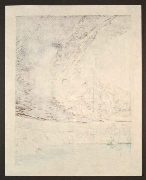I come to this edge....where the earth has opened...my heart by Howard, Daryl, Woodblock Print