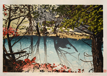 Where I wade into light by Howard, Daryl, Woodblock Print