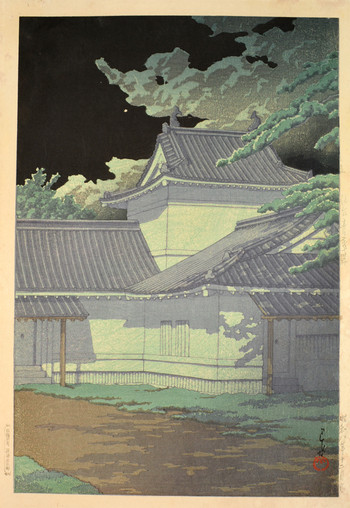 Aoba Castle in Sendai by Hasui, Woodblock Print