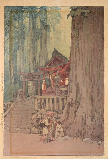 A Misty Day in Nikko by Yoshida, Hiroshi, Woodblock Print