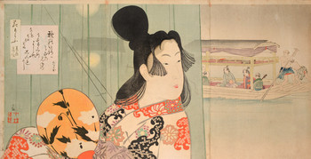 Beauty of the Manji Era by Kiyochika, Woodblock Print