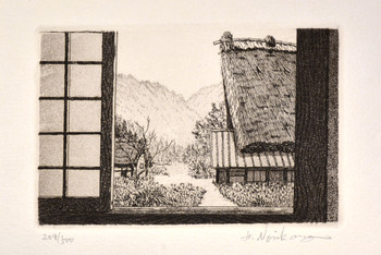 Through the Shoji by Norikane, Hiroto, Etching