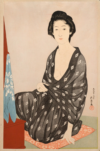 Woman in Summer Clothing by Goyo, Woodblock Print