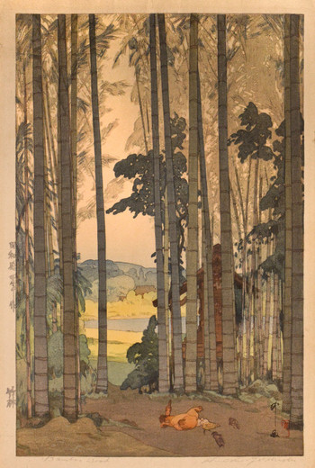 Bamboo Wood by Yoshida, Hiroshi, Woodblock Print