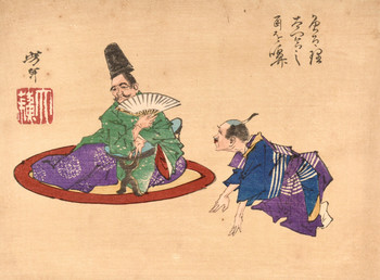 Sorori Shinzaemon and Hideyoshi by Yoshitoshi, Woodblock Print