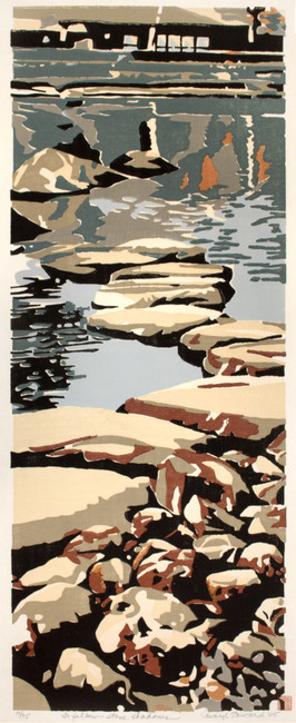 To follow stone shadows by Howard, Daryl, Woodblock Print