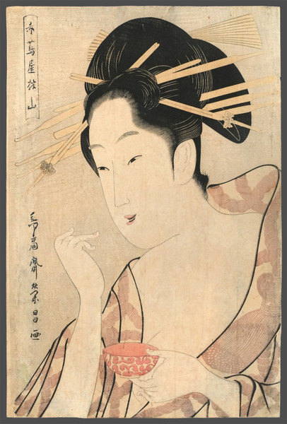 Rinzan of the Akatsutaya by Eisho, Woodblock Print